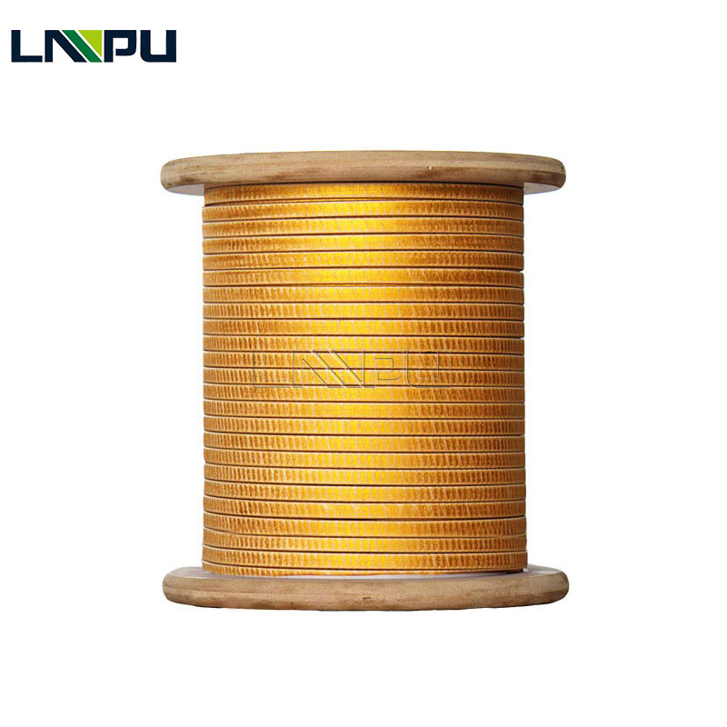 Polyester glass fiber wound enameled rectangular copper wire
